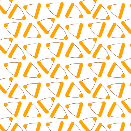 hat yellow line white pattern textile backgroundのイラスト素材