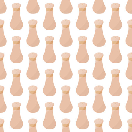 salt pepper seasoning beige food pattern textileのイラスト素材