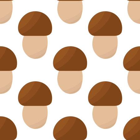 mushrooms autumn forest vector color pattern plantのイラスト素材