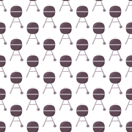 grill black apparatus fry fire pattern textileのイラスト素材