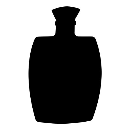 flask potion perfume jar black icon elementのイラスト素材