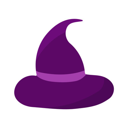 hat wizard witch halloween colored element iconのイラスト素材