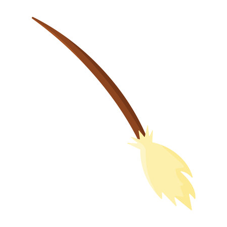 broom halloween fly magic colored element iconのイラスト素材