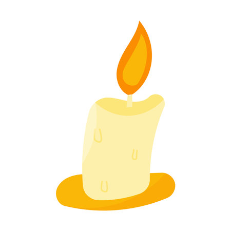 candle heat halloween lamp colored icon elementのイラスト素材
