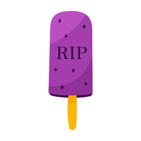 ice cream cake halloween element purple ripのイラスト素材