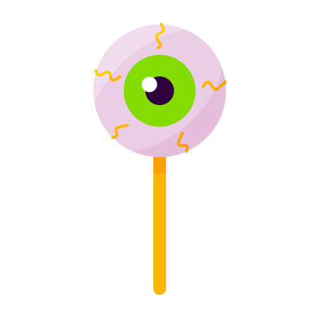 cakepops chupacaps sweet halloween eye scary iconのイラスト素材