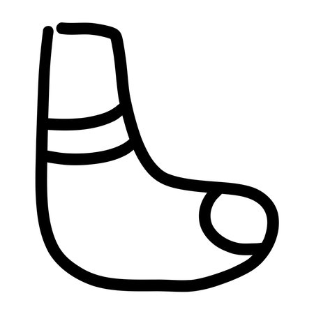 sock clothing line doodle heat icon elementのイラスト素材