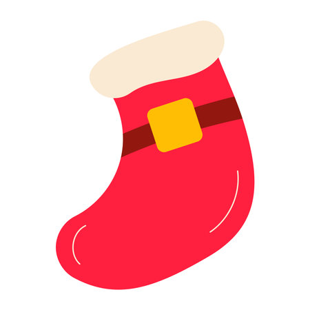 sock christmas gifts fireplace sweets icon elementのイラスト素材