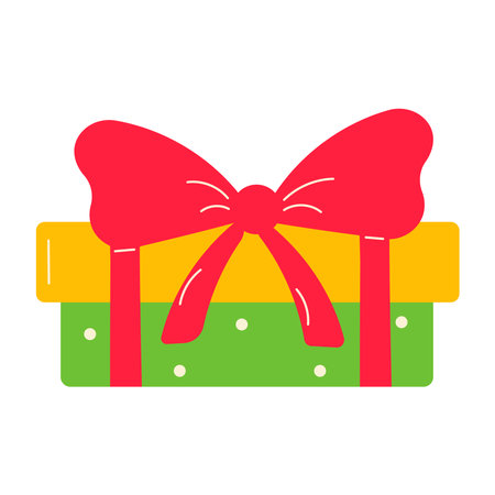 gift holiday christmas new year element iconのイラスト素材