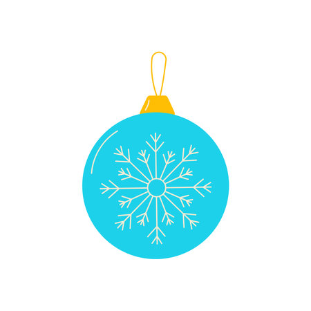 christmas toy ball round tree decoration iconのイラスト素材