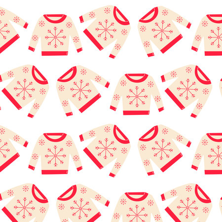 sweater christmas clothes style warm pattern giftのイラスト素材
