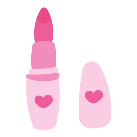 barbicore pomade doll heart makeup pink iconのイラスト素材