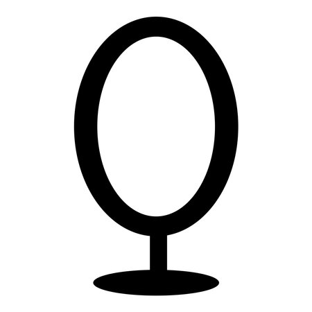 black table mirror doll girl icon elementのイラスト素材