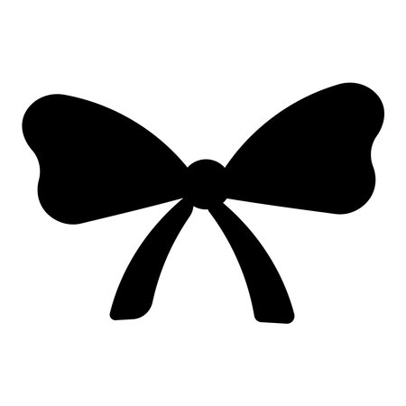 bow beautiful doll accessory gift icon elementのイラスト素材