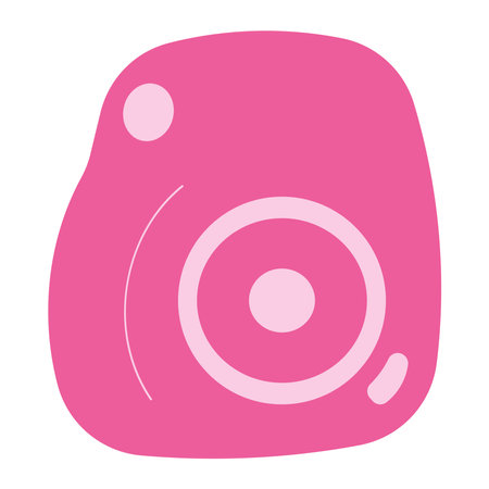 camera photography pink doll girl icon elementのイラスト素材