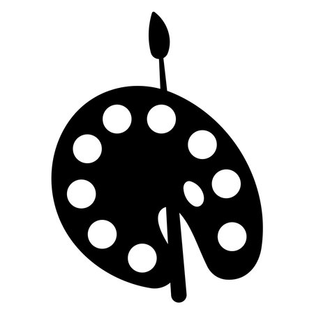 color palette brush paint draw artist iconのイラスト素材