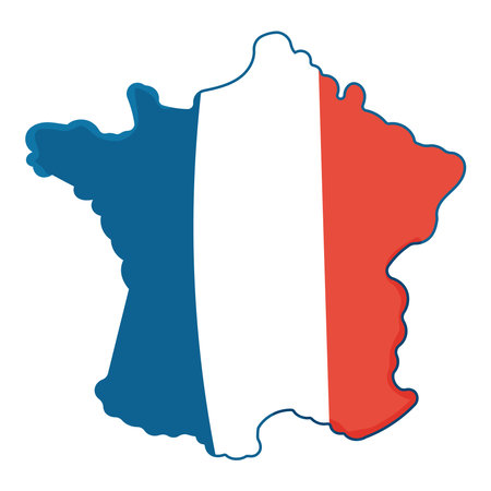 flag territory france country tricolor icon vectorのイラスト素材