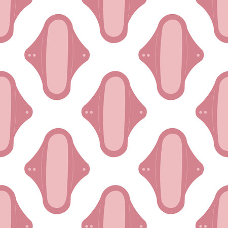 woman menstrual pad reusable zero pattern vectorのイラスト素材