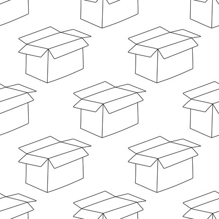 box cardboard eco bio icon zero wasteのイラスト素材