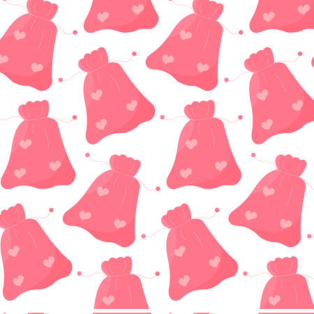 bag menstrual cup storage transport colored pattern vector illustrationのイラスト素材