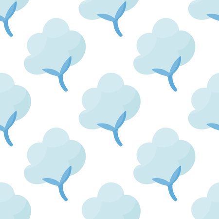 cotton plant comfortable feminine hygiene pattern vector illustrationのイラスト素材