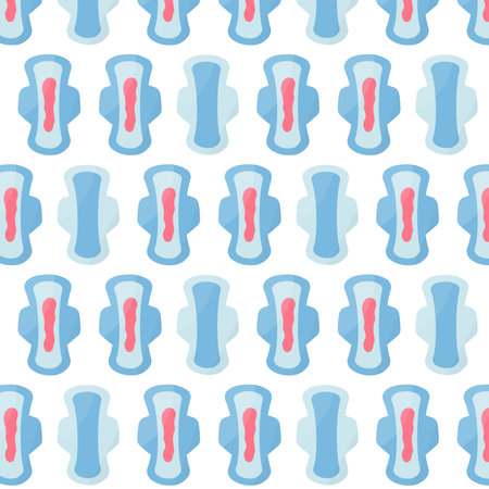 pads feminine hygiene cycle menstruation pattern textile thong underpantsのイラスト素材