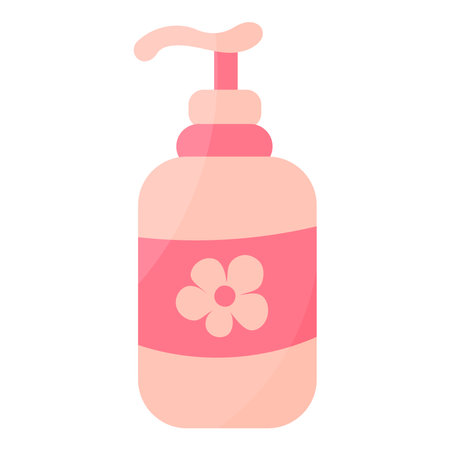 intimate soap liquid bottle dispenser flower woman icon elementのイラスト素材