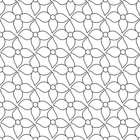 easter flowers vector plant pattern line doodleのイラスト素材