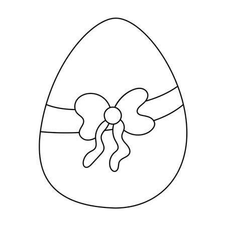 easter egg pattern hunting spring icon element line doodleのイラスト素材