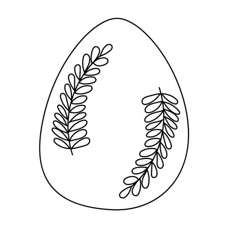 easter egg pattern hunting spring icon element line doodleのイラスト素材