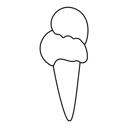 ice cream summer heat chocolate icon lineのイラスト素材