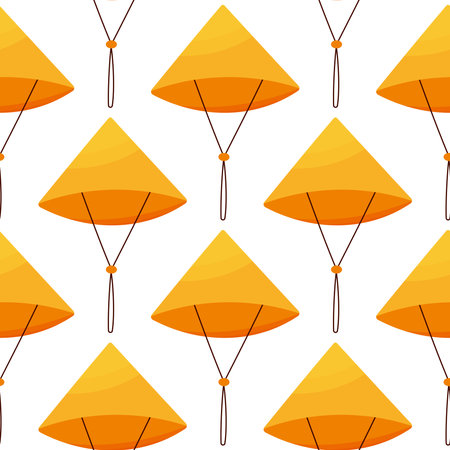 Asian hat icon Chinese headdress palm leavesのイラスト素材