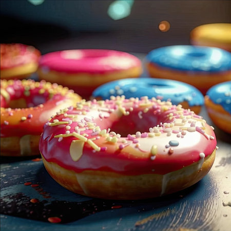 mochi donut combines the texture of Japanese mochi with the taste of classic donuts. They have a soft, chewy consistency. The main ingredient is rice flour.の素材