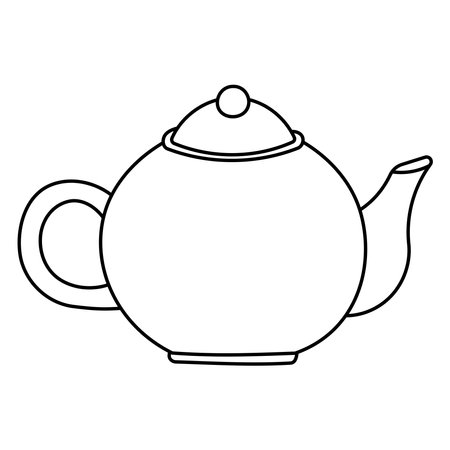 line Chinese teapot for traditional tea drinkingのイラスト素材