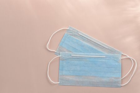Protective masks. A pair of surgical sterile masks. Medical disposable masks