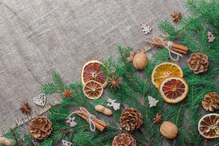 Happy New year 2021 background. Christmas. Christmas card. The view from the top. Space for text.の写真素材