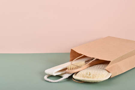 Natural items for body care. Eco cosmetics. Spa treatments.の写真素材