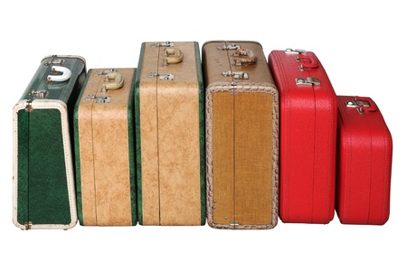 Set of vintage suitcasesの写真素材