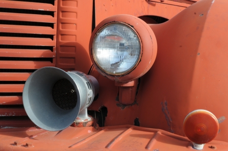 Old fire truck detailの写真素材