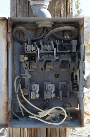 Vintage electrical panelの写真素材