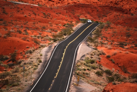 Driving in Valley Of Fireの写真素材