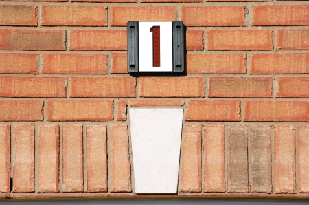 Square House Sign - Number 1の写真素材