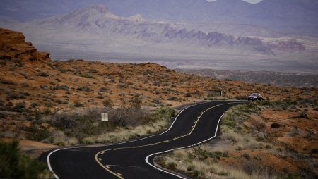 Road through Valley Of Fireの写真素材