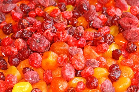 Close up of the dried fruits and berriesの写真素材