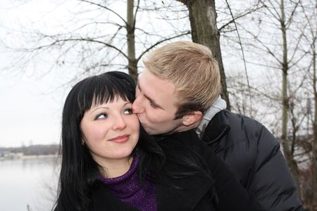 Romantic relations of the loving coupleの写真素材