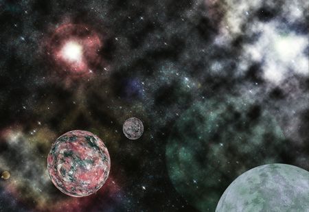 Illustration on the space topicの写真素材