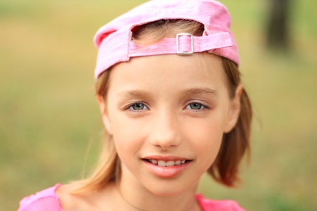 Portrat of  the mischievous girlの写真素材