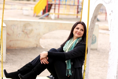 Portrait of the beautiful smiling womanの写真素材