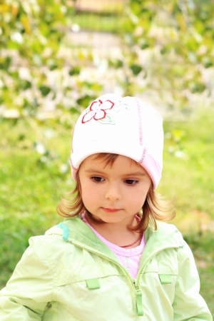 Portrait of the little lovely girlの写真素材