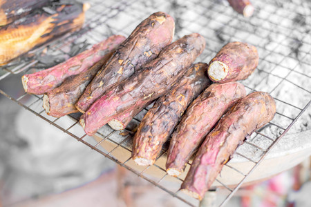 Grilled sweet potato.の写真素材